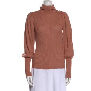 Ulla Johnson Baby Alpaca Brynn Turtleneck Sweater - Antique Rose Pink Color